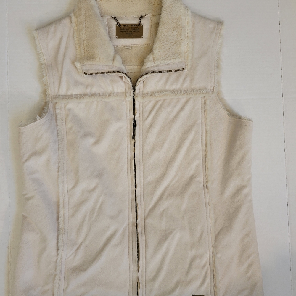 Point Zero Nicole Benisti Furs Cream Vest Women’s Size Small